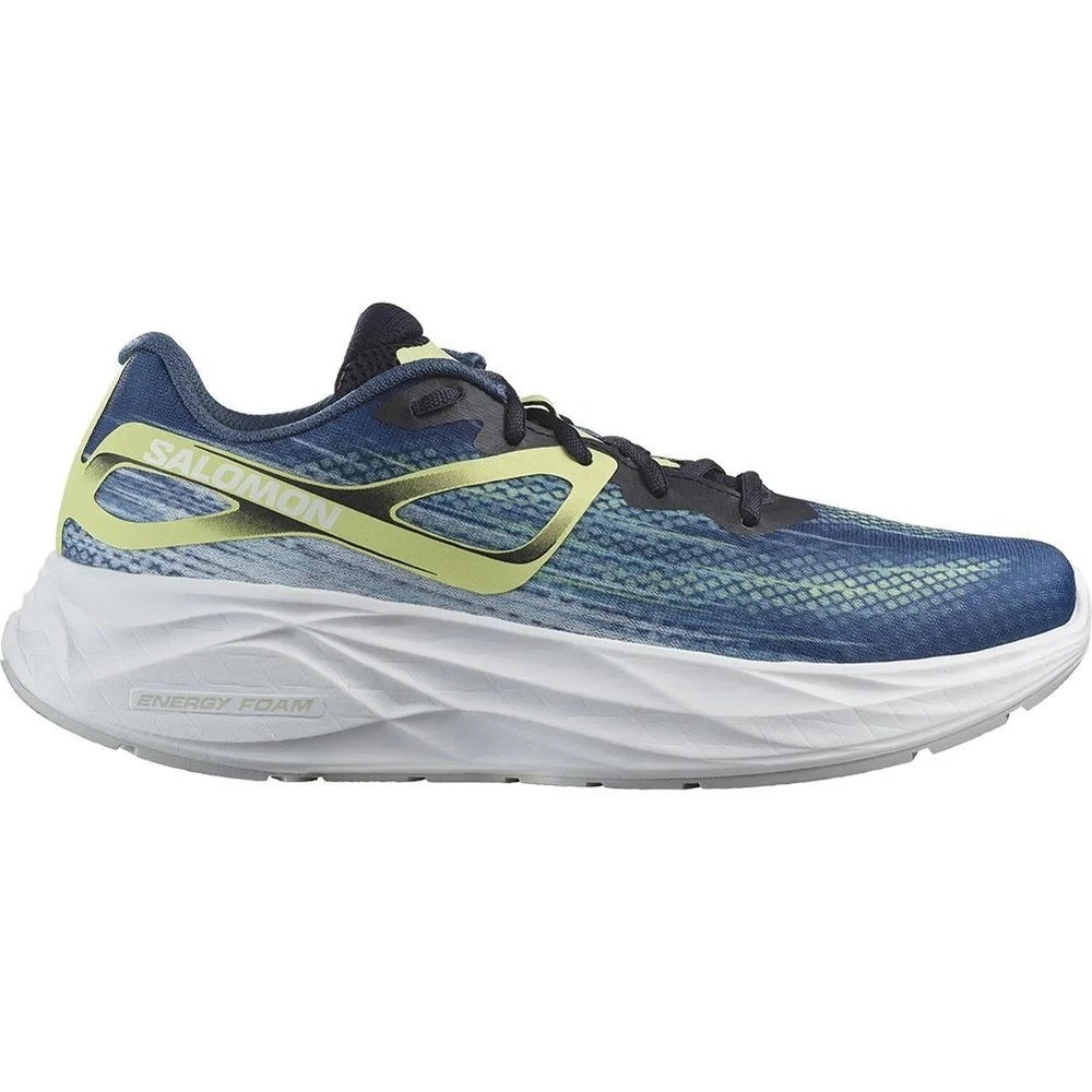 Salomon AERO GLIDE Mens Size 13 Running Outdoor Shoes Blue/Yellow Sneakers NEW